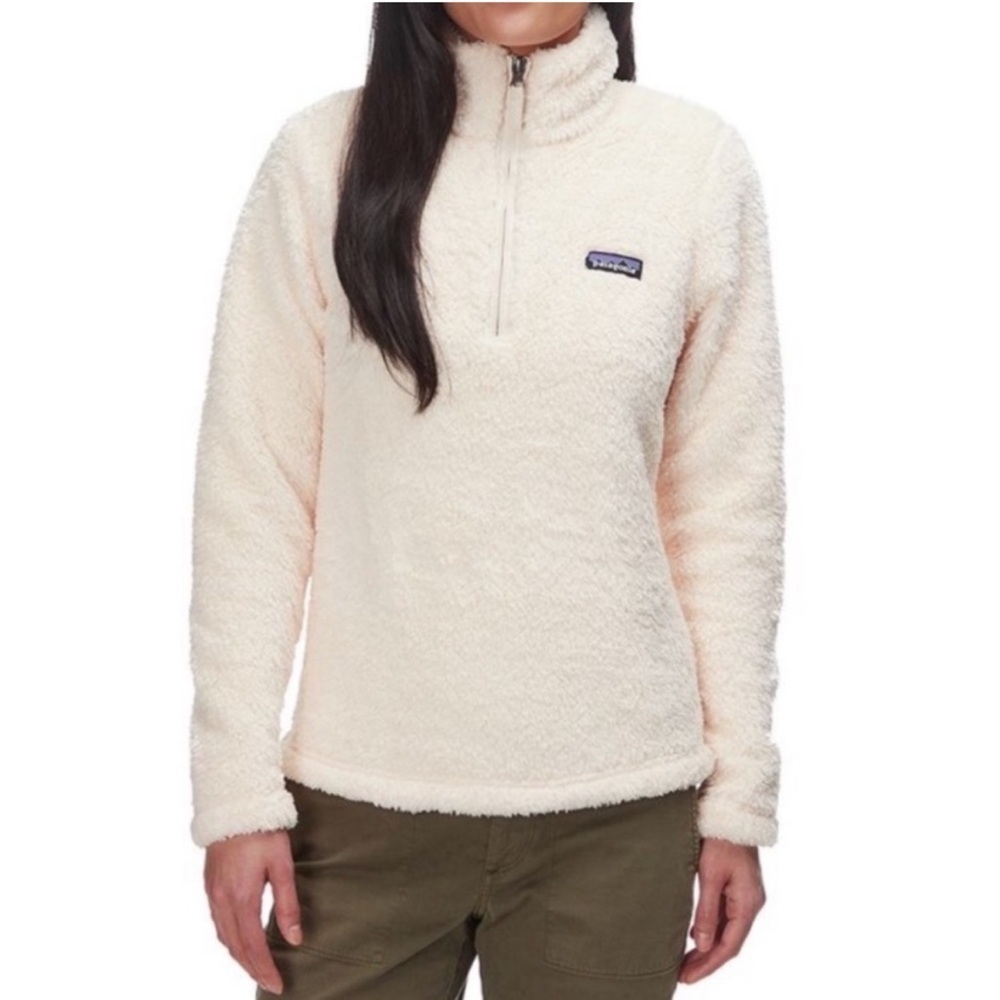 Patagonia Los Gatos Fleece 1/4 Zip Pullover Women’s Calcium Cream White Size XS